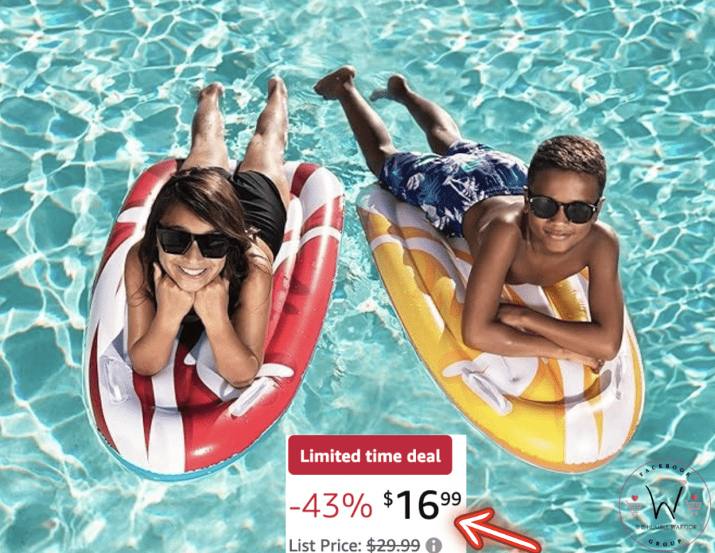 2-pack of Inflatable Body Boards with handles!